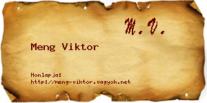 Meng Viktor névjegykártya